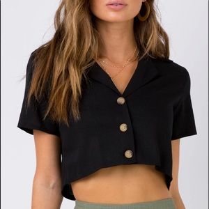 Princess Polly Maple Sky Crop Top